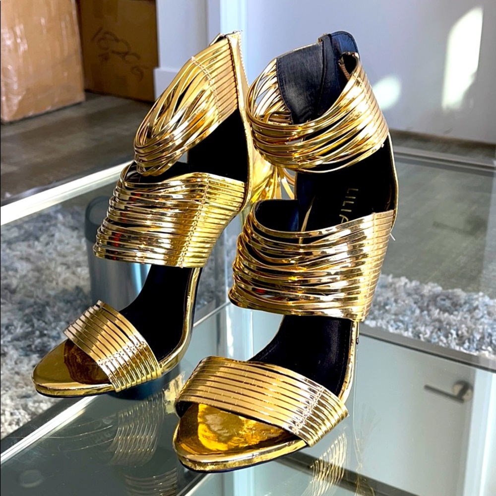 Gold Sandals Heels